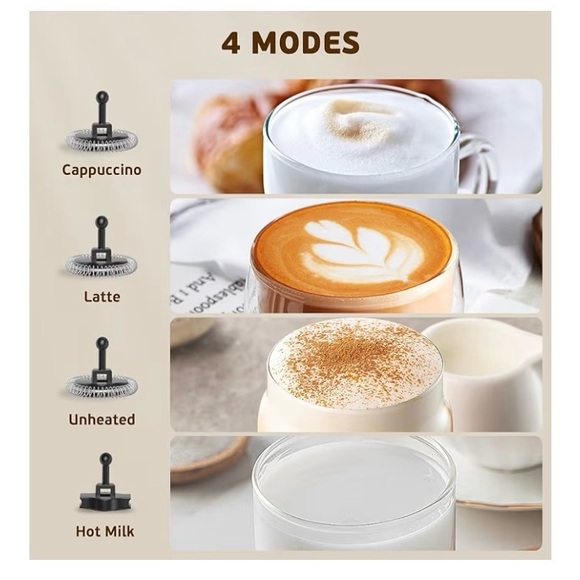 Milk Frother, 4 in 1 Electric Milk Frother and Steamer. BRAND NEW - Picture 6 of 14